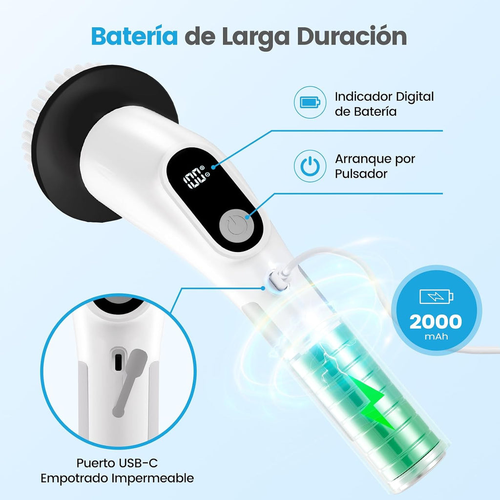 Cepillo de limpieza eléctrico multifunción